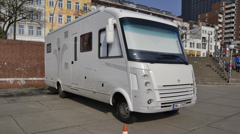 RV parked in Hamburg, Germany