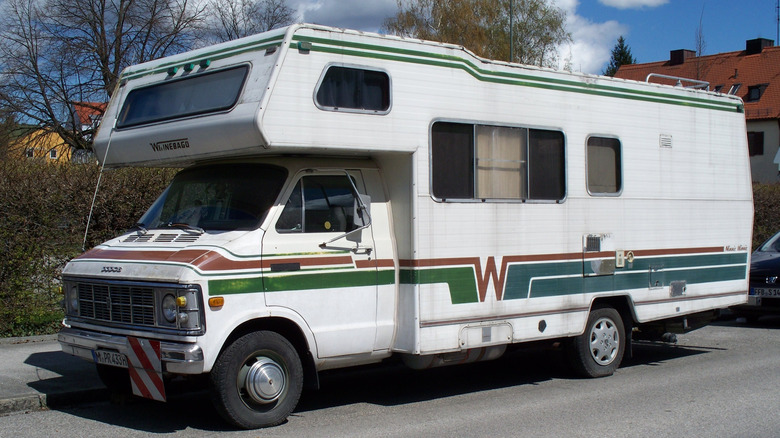 RV parked on the side of the road