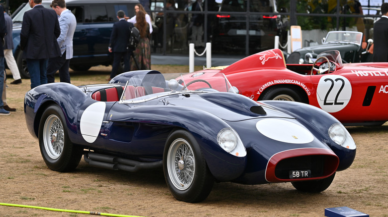 A blue and red Ferrari 250 TR