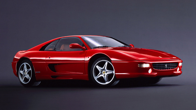 Front 3/4 view of a red Ferrari F355
