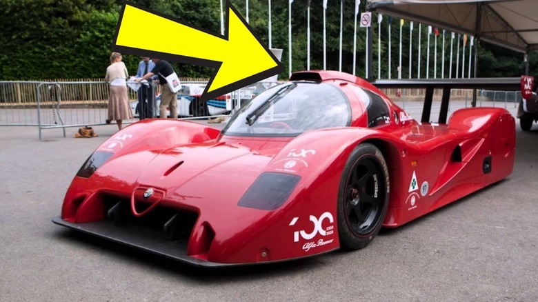 Red Alfa Romeo SE 048 SP race car