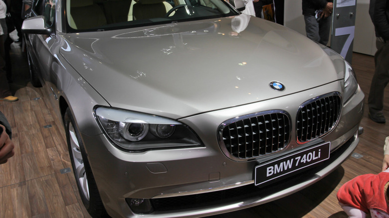 2010 BMW 740i on display at an auto show