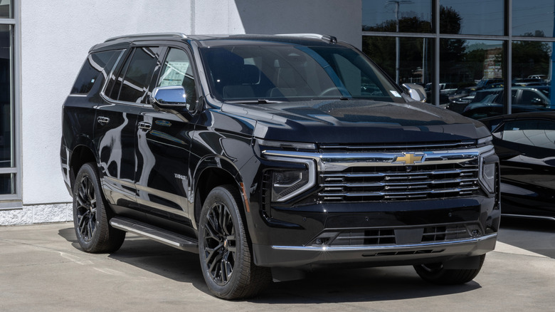 Black 2025 Chevrolet Tahoe on display