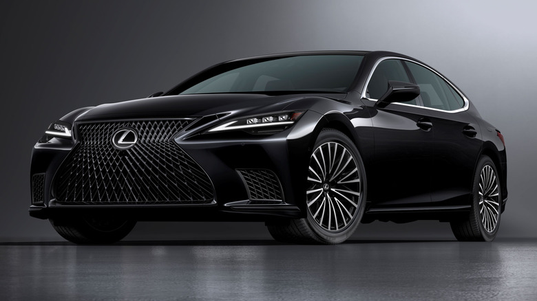A studio shot of a 2026 Lexus LS 500 Heritage Edition