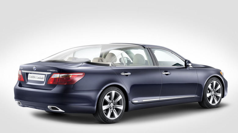 The rear-quarter shot of the 2011 Lexus LS600h L Landaulet