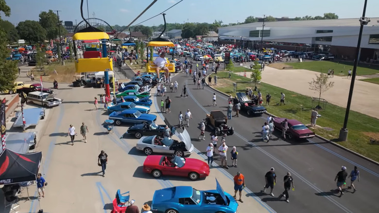 Aerial shot of Goodguys Summit Racing Nationals car show