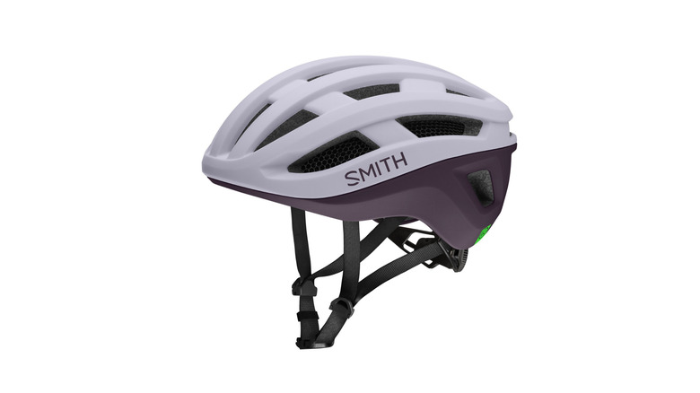 A Smith Persist helmet successful purple