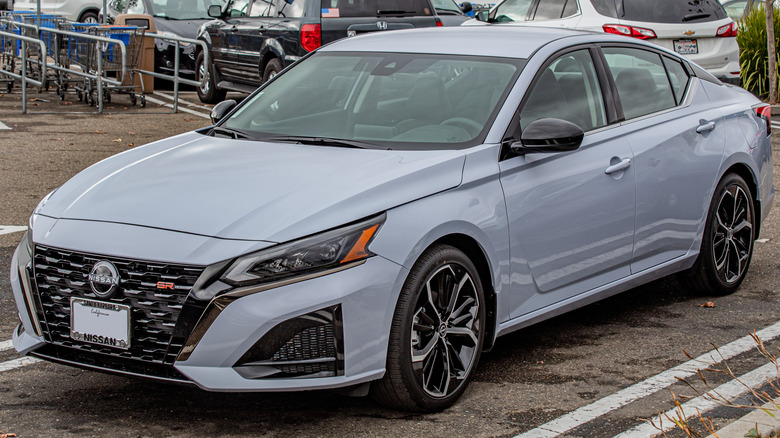A 2023 Nissan Altima SR in a parking lot
