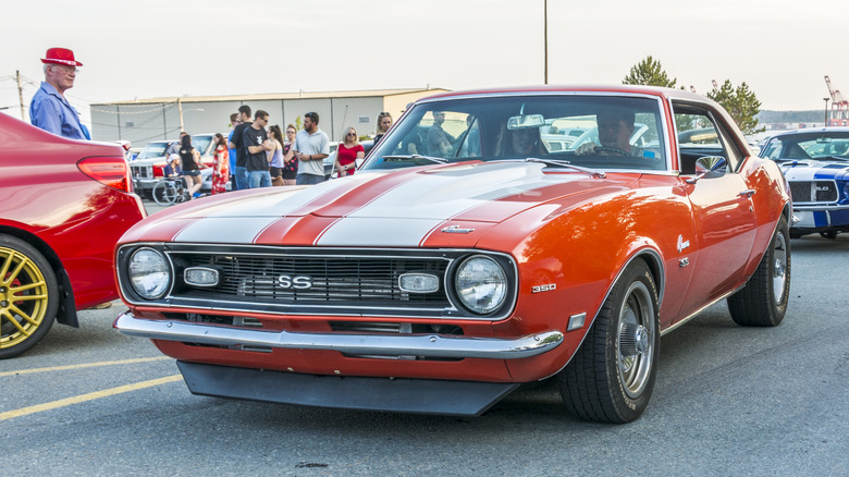Dartmouth, Nova Scotia, Canada - July 4, 2019 : 1968 Camaro SS at weekly summer A&W Cruise-In at Woodside ferry terminal parking lot, Dartmouth, NS Canada.
