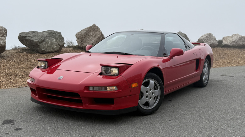 Front 3/4 view of a red 1991 Acura NSX