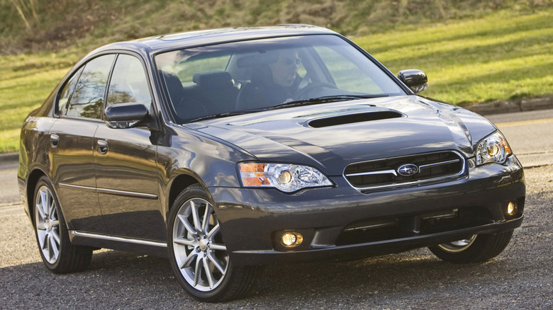 A achromatic Subaru Legacy GT