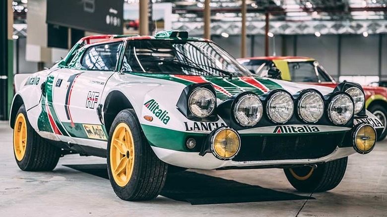 The mean-looking Alitalia Lancia Strada on display.