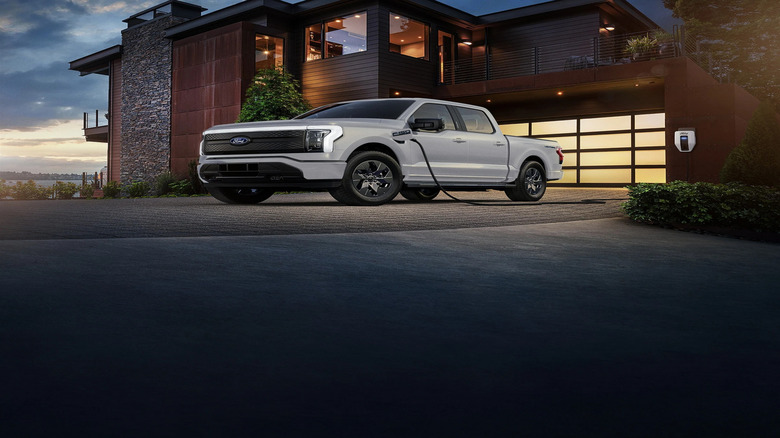 Ford Lightning truck in a driveway