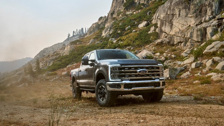 Ford F-250 by a cliff