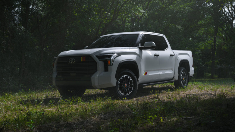 Toyota Tundra in a grass field