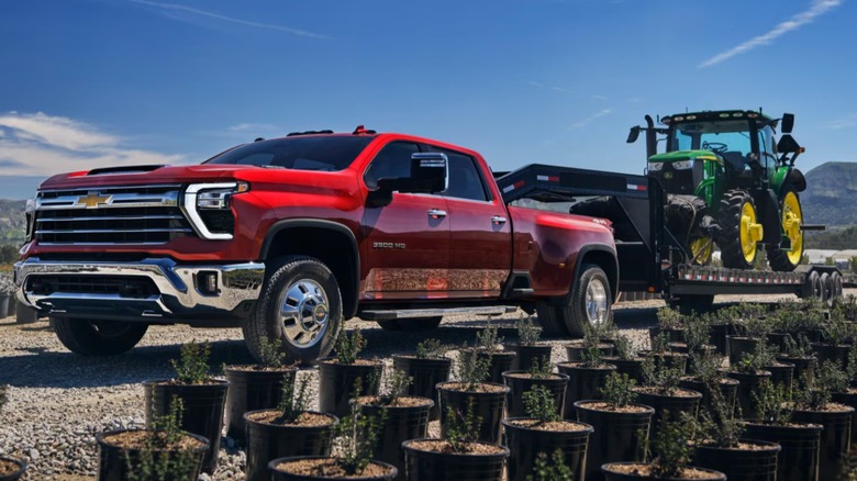 Red Chevy Silverado 3500