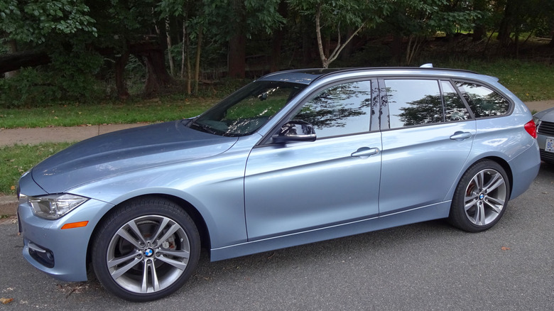 BMW 3-series wagon parked on the street