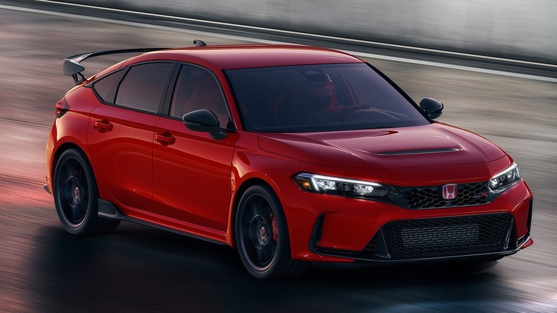 Press image of a Honda Civic Type R in red.