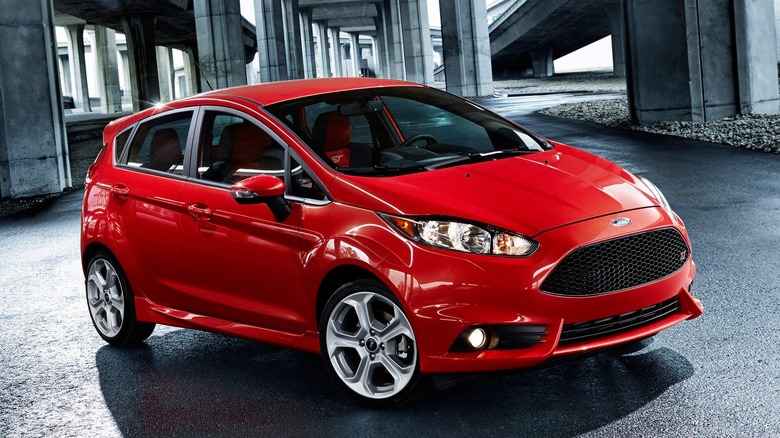 Fiesta ST parked under overpass