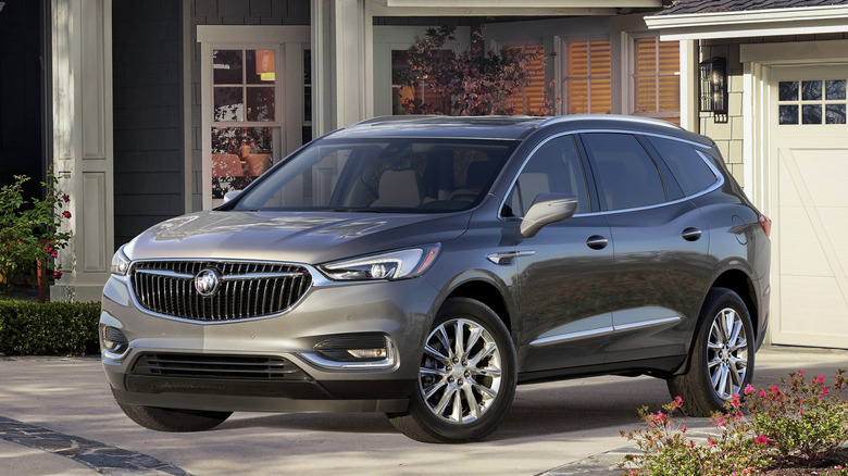 2nd Gen gray buick enclave parked in a driveway