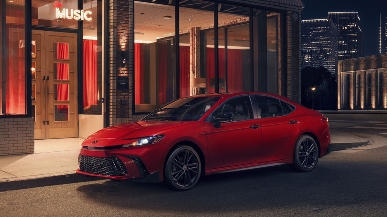 A red Toyota Camry