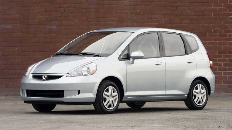 Silver Honda Fit