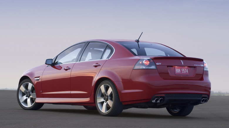 A red 2008 Pontiac G8 GT