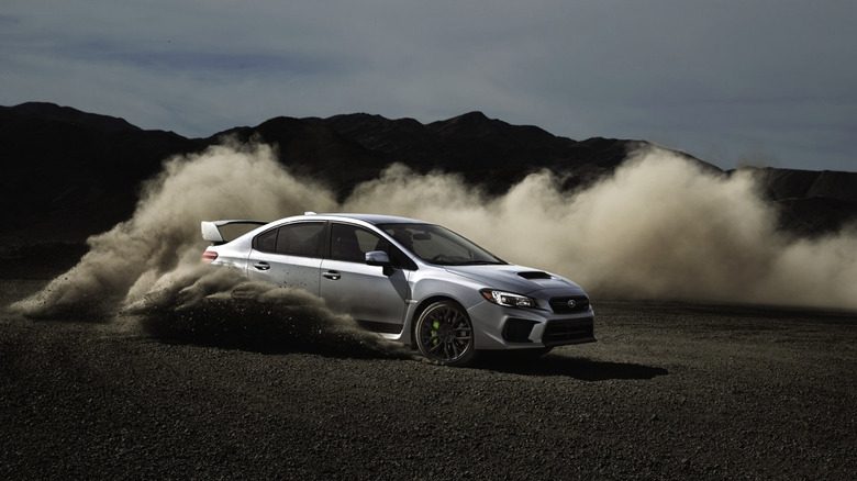 2018 Subaru WRX STI playing in the sand