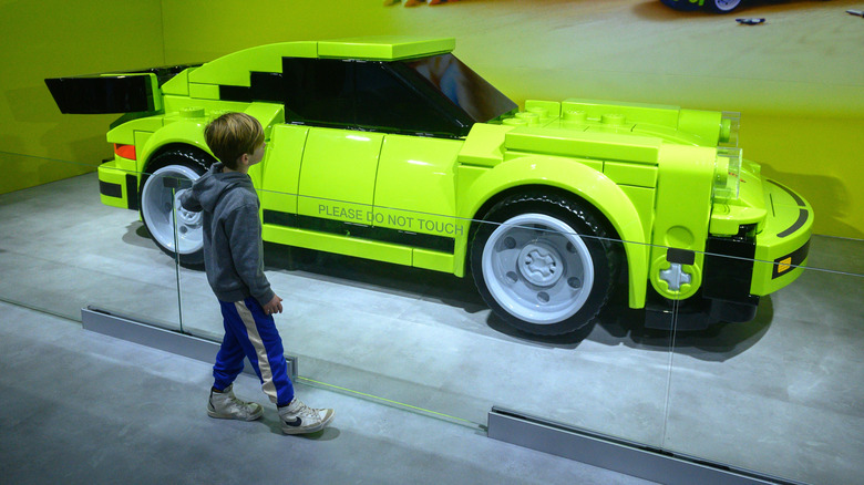 Toronto, ON, Canada - February 16, 2024: Porsche lego s presented at the Metro Toronto Convention Centre