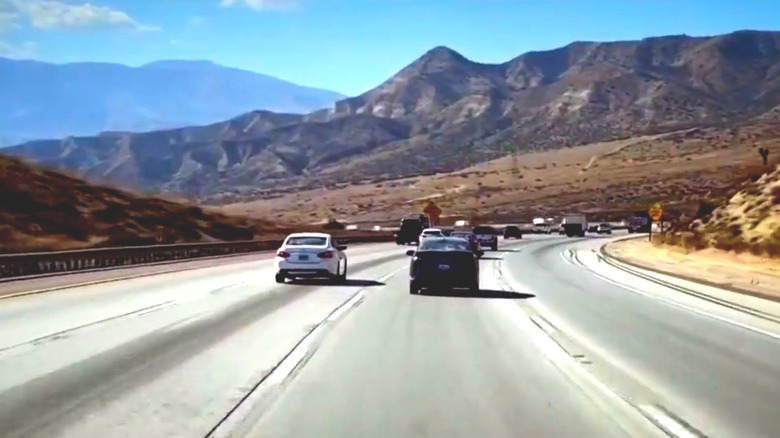 The Cajon Pass on the I-15 in California