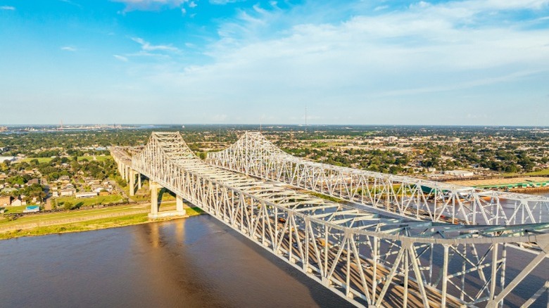 Aerial position of U.S. Route 90, New Orleans, Louisiana