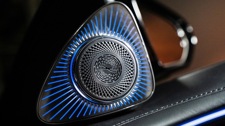 Speaker inside a Mercedes-Benz S-Class
