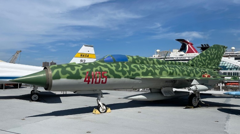 A parked Mikoyan-Gurevich MiG-21