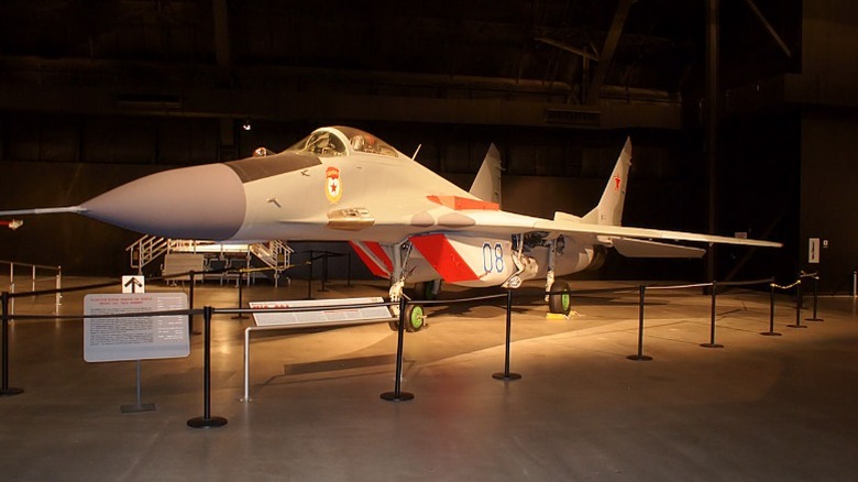 A Mikoyan-Gurevich MiG-29 in a musuem