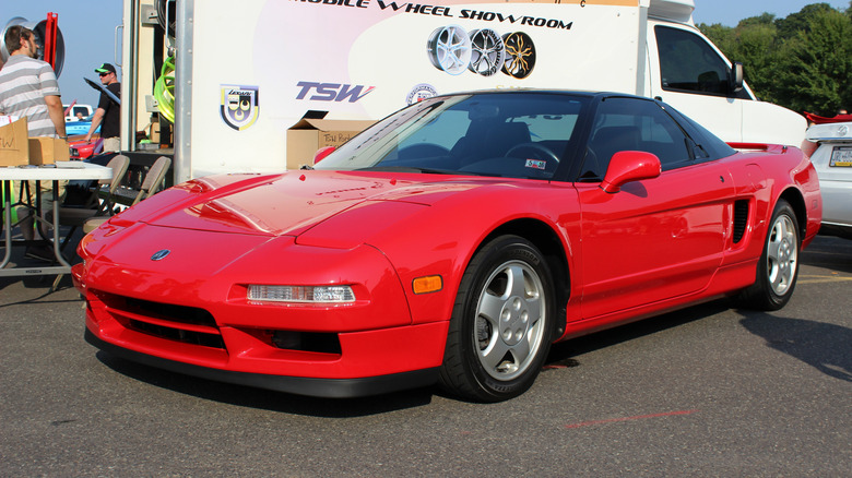 A red 1990 Acura NSX