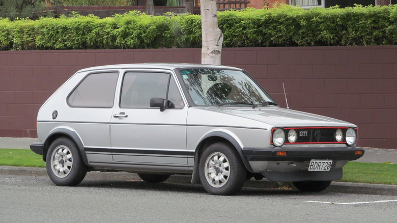 A gray 1982 Volkswagen Golf GTi