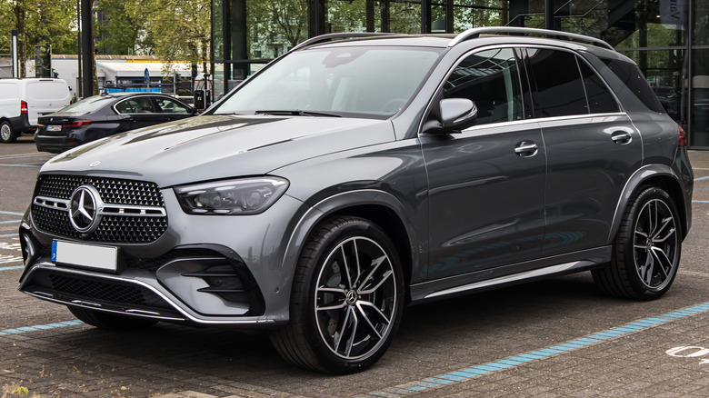 Mercedes-Benz GLE AMG Line parked in parking lot with other cars in the background