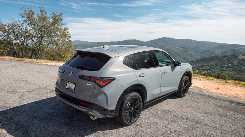 An Acura ADX parks near a ledge.