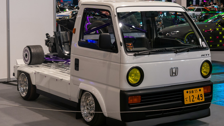 A modified Honda Acty