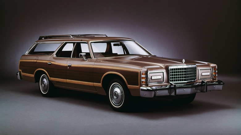 A brown Ford Country Squire