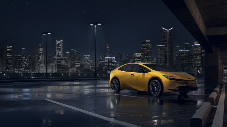 Toyota Prius in yellow