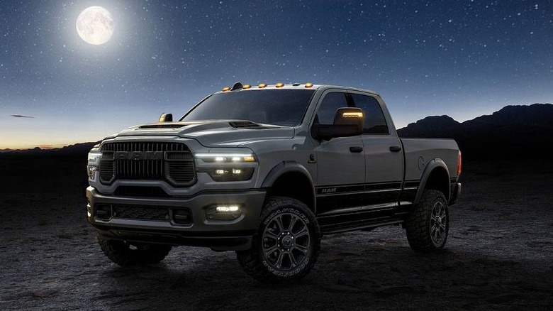 Front 3/4 view of a grey Ram Power Wagon