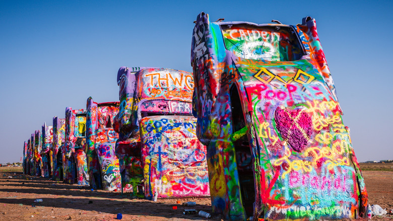 The Cadillac Ranch in Amarillo, TX