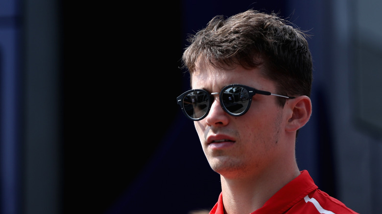 F2 driver Charles Leclerc of Monaco and Prema Racing walks in the Paddock during previews for the Formula One Grand Prix of Italy at Autodromo di Monza on August 31, 2017 in Monza, Italy