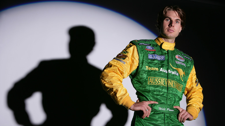 Will Power driver of the #5 Team Australia Racing Ford-Cosworth Lola poses for a portrait at the Champ Car World Series Media Day at the Toyota Grand Prix of Long Beach on April 5, 2006 in Long Beach, California