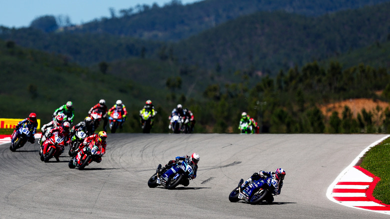 MotoGP bikes on Portimão