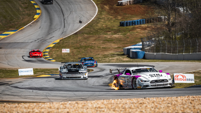 Race cars on track at Road Atlanta