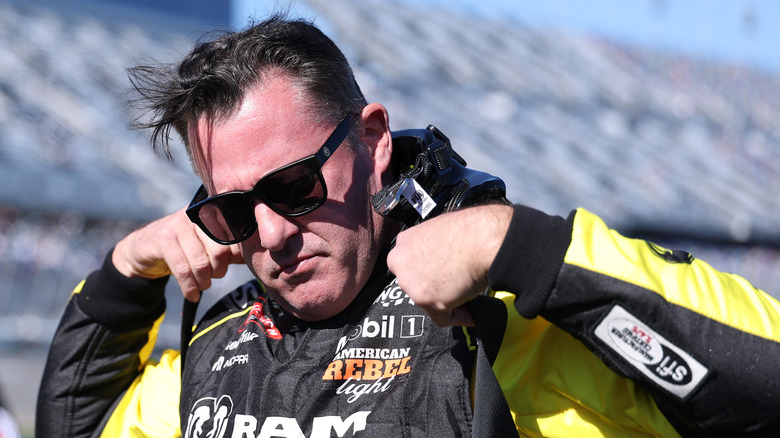 Tony Stewart, driver of the #25 Ram RAM, prepares to qualify for the NASCAR Craftsman Truck Series Fresh from Florida 250 at Daytona International Speedway on February 13, 2026 in Daytona Beach, Florida.