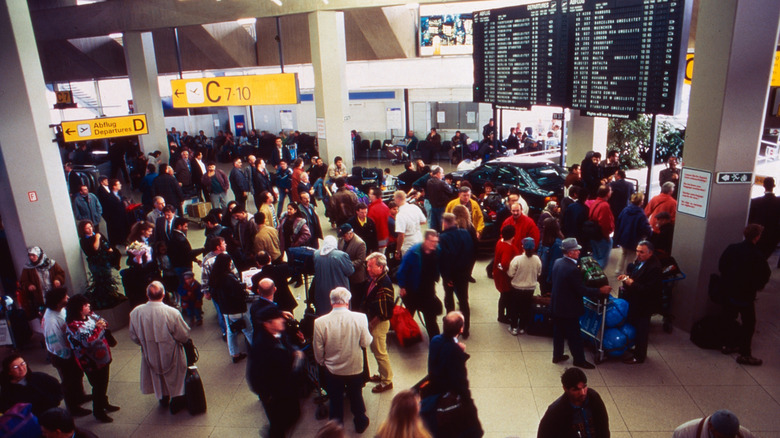 An airport in the 1990s