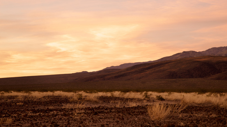 Dramatic skies over the Death Valley desert